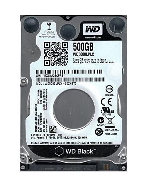 WD2500LPLX-00ZNTT0 Western Digital Black 250GB 7200RPM SATA 6Gbps 32MB Cache 2.5-inch Internal Hard Drive
