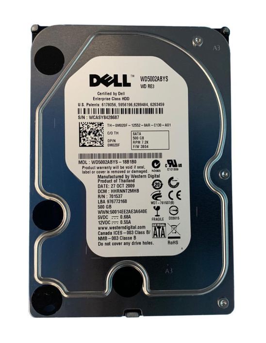 0D171K Dell 500GB 7200RPM SATA 3Gbps 16MB Cache 3.5-inch Internal Hard Drive