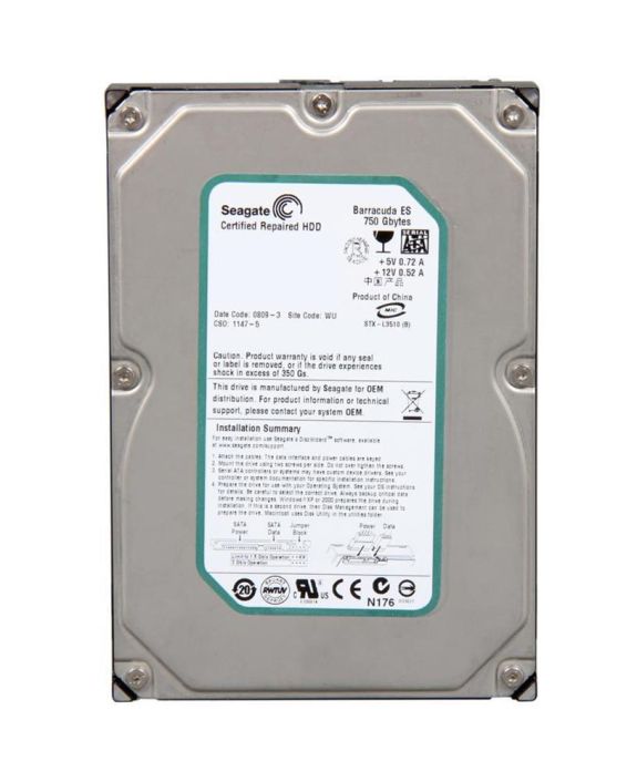 ST3750640NS-DELL Seagate Barracuda ES 750GB 7200RPM SATA 3Gbps 16MB Cache 3.5-inch Internal Hard Drive