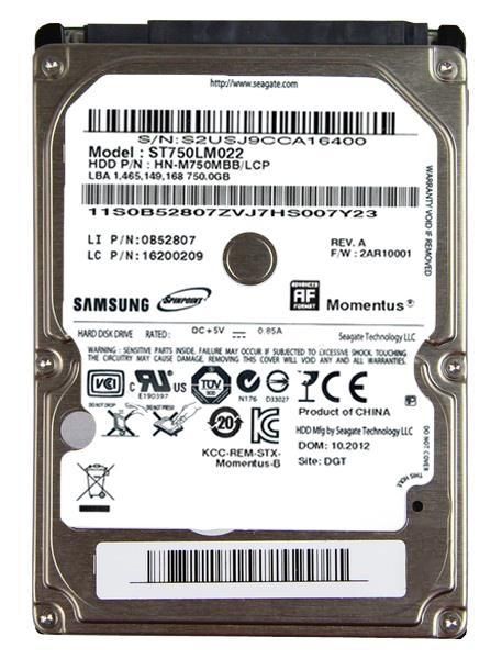 0B52807 IBM 750GB 5400RPM SATA 3Gbps 8MB Cache 2.5-inch Internal Hard Drive