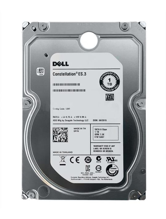 400-20819 Dell 1TB 7200RPM SATA 6Gbps Hot Swap 3.5-inch Internal Hard Drive