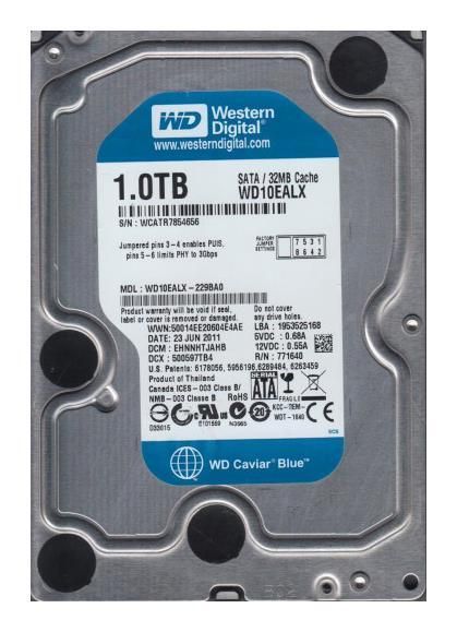 WD10EALX-229BA0 Western Digital Caviar Blue 1TB 7200RPM SATA 6Gbps 32MB Cache 3.5-inch Internal Hard Drive