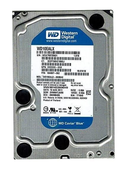 WD10EALX-609BA0 Western Digital Caviar Blue 1TB 7200RPM SATA 6Gbps 32MB Cache 3.5-inch Internal Hard Drive