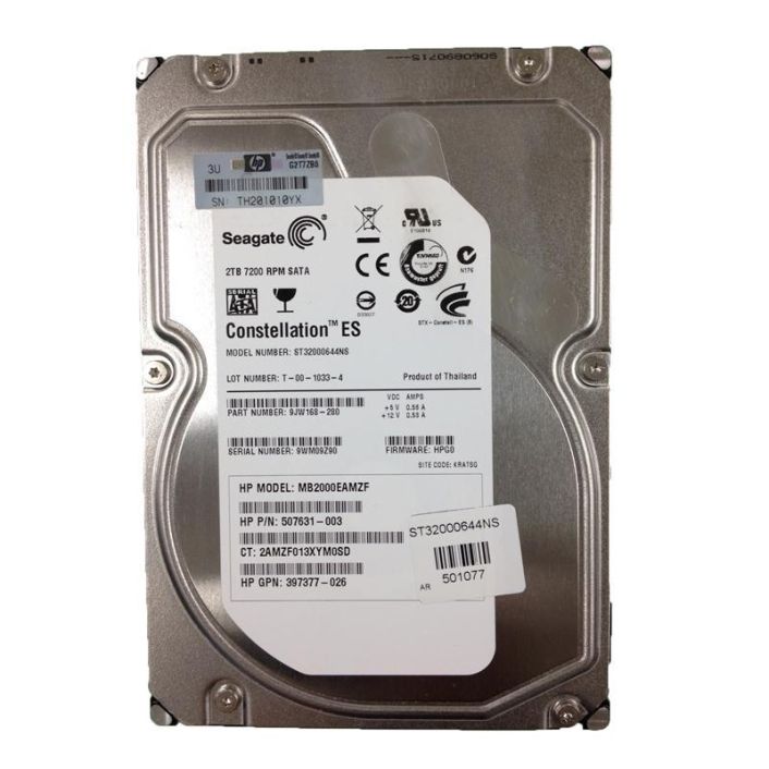 397377-026 HP 2TB 7200RPM SATA 3Gbps Midline Hot Swap 3.5-inch Internal Hard Drive