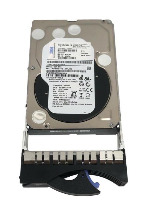 42D0786 IBM 2TB 7200RPM SATA 6Gbps Nearline Hot Swap 3.5-inch Internal Hard Drive