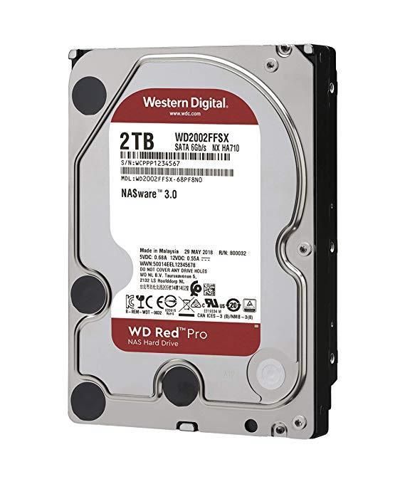 WD2002FFSX-68PF8N0 Western Digital Red Pro 2TB 7200RPM SATA 6Gbps 64MB Cache 3.5-inch Internal Hard Drive