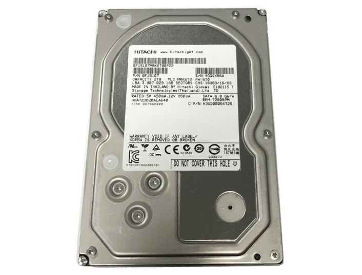 HUA723020ALA640-HPE HGST Hitachi Ultrastar 7K3000 2TB 7200RPM SATA 6Gbps 64MB Cache 3.5-inch Internal Hard Drive