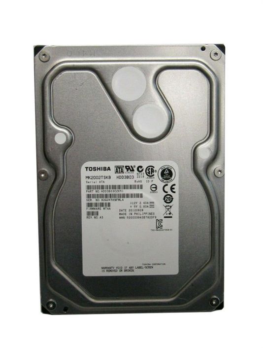 MK2002TSKB-20PK Toshiba Enterprise 2TB 7200RPM SATA 3Gbps 64MB Cache 3.5-inch Internal Hard Drive (20-Pack)