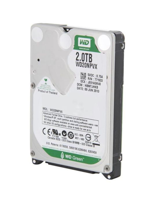 WD20NPVT-40PK Western Digital Green 2TB 5400RPM SATA 3Gbps 8MB Cache 2.5-inch Internal Hard Drive (40-Pack)
