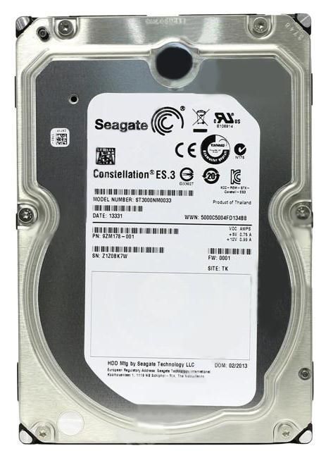 9ZM178-001 Seagate Constellation ES.3 3TB 7200RPM SATA 6Gbps 128MB Cache 3.5-inch Internal Hard Drive