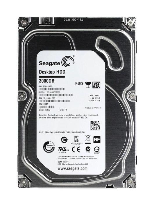 ST3000DM002 Seagate Barracuda 3TB 7200RPM SATA 6Gbps 64MB Cache 3.5-inch Internal Hard Drive