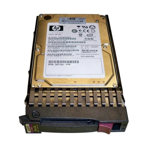 507129-010 HP 146GB 15000RPM SAS 6Gbps Dual Port Hot Swap 2.5-inch Internal Hard Drive