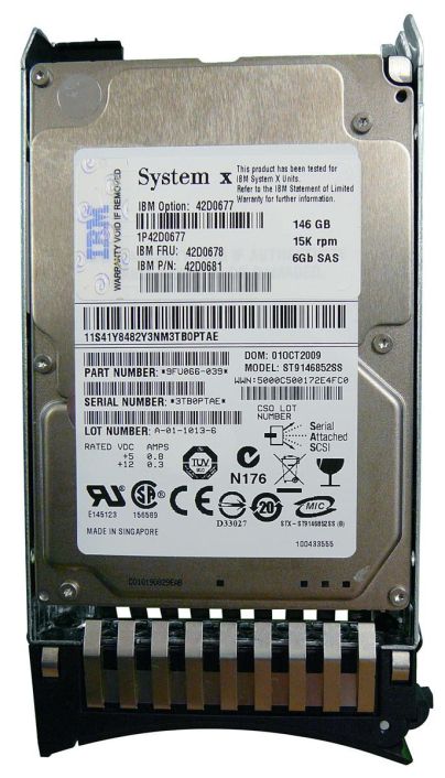 42D0677-N IBM 146GB 15000RPM SAS 6Gbps Hot Swap 16MB Cache 2.5-inch Internal Hard Drive