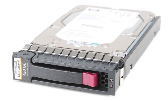 454412-001-U HP 450GB 15000RPM Fibre Channel 4Gbps Dual Port Hot Swap 3.5-inch Internal Hard Drive for StorageWorks M6412