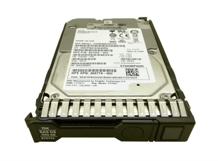 EH000900JWCPH HP 900GB 15000RPM SAS 12Gbps 2.5-inch Internal Hard Drive with Smart Carrier