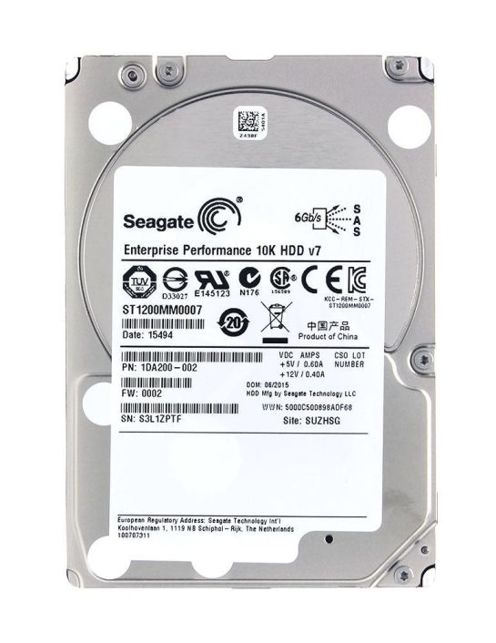 1DA200-002 Seagate Enterprise Performance 10K 1.2TB 10000RPM SAS 6Gbps 64MB Cache 2.5-inch Internal Hard Drive