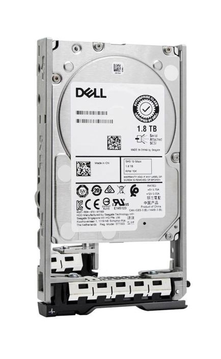 400-ATJR Dell 1.8TB 10000RPM SAS 12Gbps Hot Swap (512e) 2.5-inch Internal Hard Drive with Tray