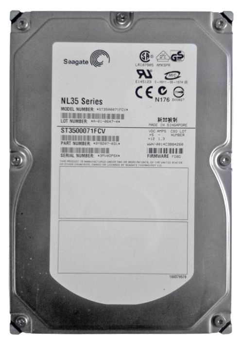 ST3500071FCV Seagate NL35 Series 500GB 7200RPM Fibre Channel 2Gbps 8MB Cache 3.5-inch Internal Hard Drive