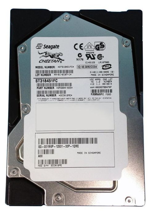 ST318451FC Seagate Cheetah X15 18.4GB 15000RPM Fibre Channel 2Gbps 4MB Cache 3.5-inch Internal Hard Drive