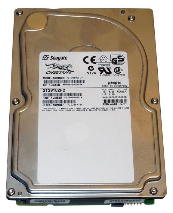 ST39102FC Seagate Cheetah 9LP 9.1GB 10000RPM Fibre Channel 1MB Cache 3.5-inch Internal Hard Drive