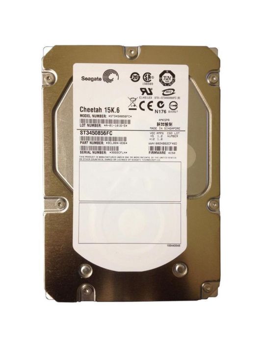 ST3450856FCU Seagate Cheetah 15K.6 450GB 15000RPM Fibre Channel 4Gbps 16MB Cache 3.5-inch Internal Hard Drive