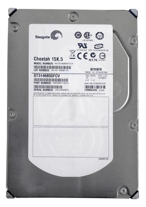 ST3146855FCV Seagate Cheetah 15K.5 146.8GB 15000RPM Fibre Channel 4Gbps 16MB Cache 3.5-inch Internal Hard Drive