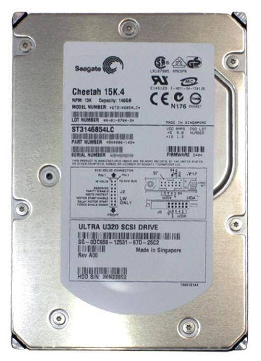 ST3146854LC Seagate Cheetah 15K.4 146GB 15000RPM Ultra-320 SCSI 80-Pin 8MB Cache 3.5-inch Internal Hard Drive