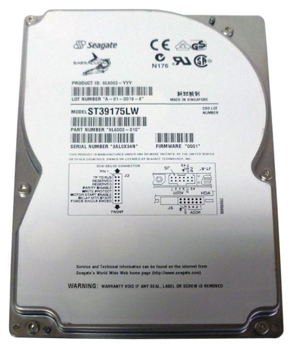 ST39175LW Seagate Barracuda 18LP 9GB 7200RPM Ultra2 Wide SCSI 68-Pin 1MB Cache 3.5-inch Internal Hard Drive