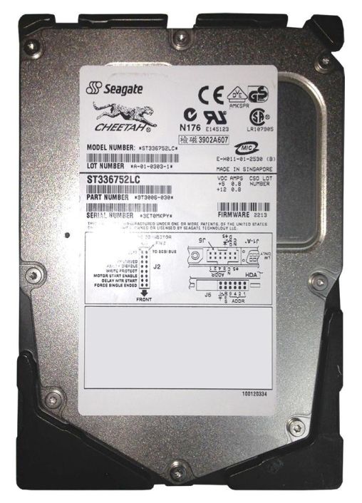 ST336752LC Seagate Cheetah X15 36.7GB 15000RPM Ultra-160 SCSI 80-Pin 8MB Cache 3.5-inch Internal Hard Drive