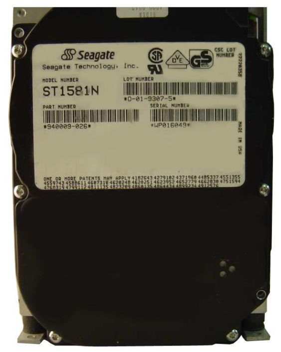 ST1581N Seagate 525MB 4400RPM Fast SCSI 50-Pin 256KB Cache 3.5-inch Internal Hard Drive