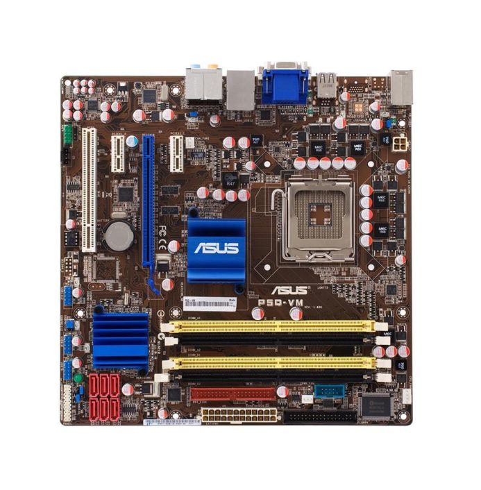 P5Q-VM ASUS Socket LGA 775 Intel G45 + ICH10 Chipset Core 2 Duo/ Core 2 Quad/ Pentium Dual-Core/ Celeron Dual-Core/ Celeron Processors Support DDR2 4x DIMM 6x SATA 3.0Gb/s uATX Motherboard (Refurbished)