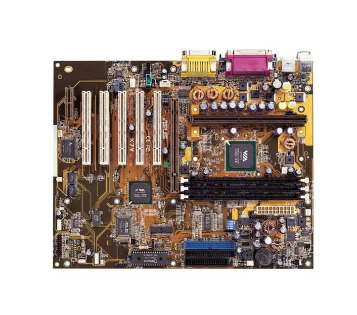 K7V-RM ASUS Socket Slot A VIA Apollo KX133 Chipset AMD Athlon Processors Support SDRAM ATA-66 Micro ATX Motherboard (Refurbished)