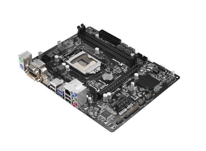 B85M-HDS ASRock Socket LGA 1150 Intel B85 Chipset Core i7 / i5 / i3 / Pentium / Celeron Processors Support DDR3/DDR3L 2x DIMM 4x SATA3 6.0Gb/s Micro-ATX Motherboard (Refurbished)