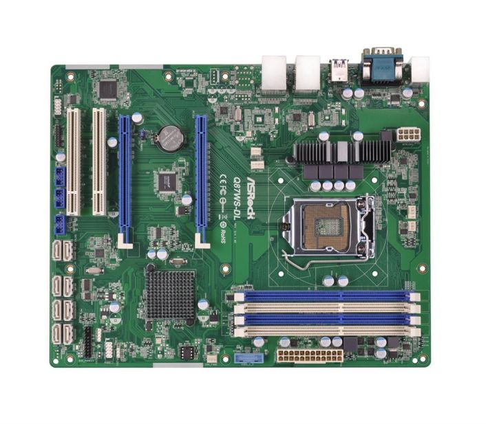 Q87WS-DL ASRock LGA1150 Intel Q87 DDR3 SATA3&usb3.0 2GBe At (Refurbished)