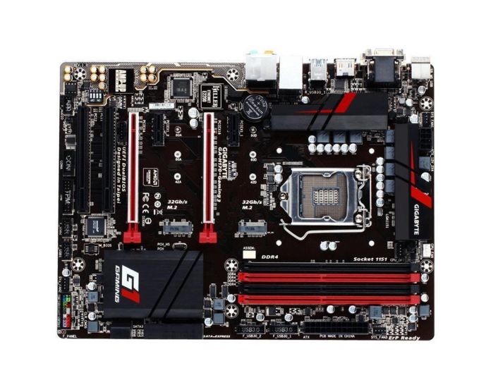 GA-H170-Gaming3(rev.1.1) Gigabyte Socket LGA 1151 Intel H170 Express Chipset Core i7 / i5 / i3 / Pentium / Celeron Processors Support DDR4 4x DIMM 6x SATA 6.0Gb/s ATX Motherboard (Refurbished) GA-H170-Gaming 3 (rev. 1.1)