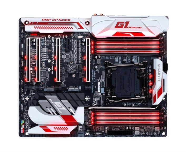 GA-X99-UltraGaming(rev.1.1) Gigabyte Socket LGA 2011-3 Intel X99 Express Chipset Xeon E5-1600/ E5-2600/ E5-4600 v3/v4 Core i7 Processors Support DDR4 8x DIMM 10x SATA ATX Motherboard (Refurbished) GA-X99-Ultra Gaming (rev. 1.1)