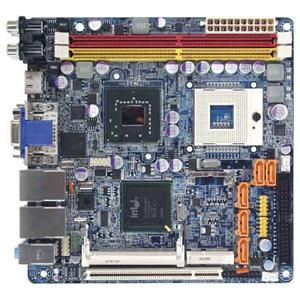 GA-6KIEH-RH Gigabyte Socket P Intel GM965/ICH8M Chipset Core 2 Duo Processors Support DDR2 2x DIMM 4x SATA 3.0Gb/s Mini-ITX Server Motherboard (Refurbished)
