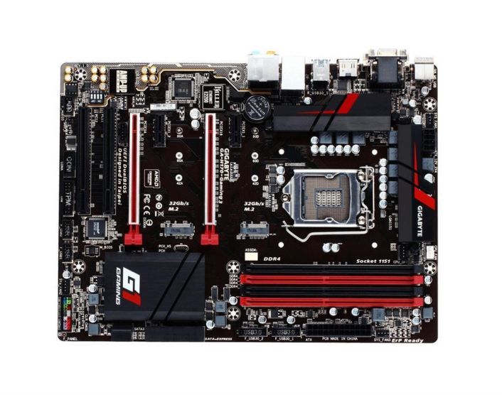 GA-H170-Gaming3(rev.1.0) Gigabyte Socket LGA 1151 Intel H170 Express Chipset Core i7 / i5 / i3 / Pentium / Celeron Processors Support DDR4 4x DIMM 6x SATA 6.0Gb/s ATX Motherboard (Refurbished) GA-H170-Gaming 3 (rev. 1.0)