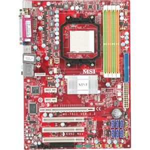 7511-010 MSI Socket AM2+ Nvidia GeForce 8200 Chipset AMD Phenom X4/ Phenom X3/ AMD Athlon 64 X2/ Athlon 64 FX/ Athlon 64 Processors Support DDR2 4x DIMM 6x SATA2 3.0Gb/s ATX Motherboard (Refurbished)