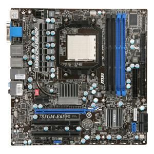 7596-003 MSI Socket AM3 AMD 785G + SB710 Chipset AMD Phenom II X4/ Phenom II X3/ AMD Athlon II X4/ Athlon II X3/ Athlon II X2 Processors Support DDR3 4x DIMM 5x SATA2 3.0Gb/s Micro-ATX Motherboard (Refurbished)