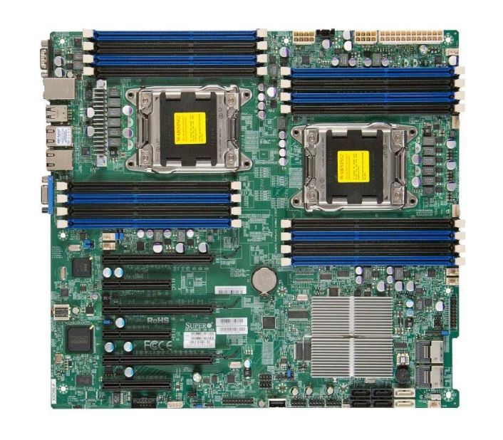 X9DR3-F-B SuperMicro X9DR3-F Dual Socket LGA 2011 intel C606 Chipset Intel Xeon E5-2600/E5-2600 v2 Processors Support DDR3 16x DIMM 4x SATA2 3.0Gb/s E-ATX Server Motherboard (Refurbished)