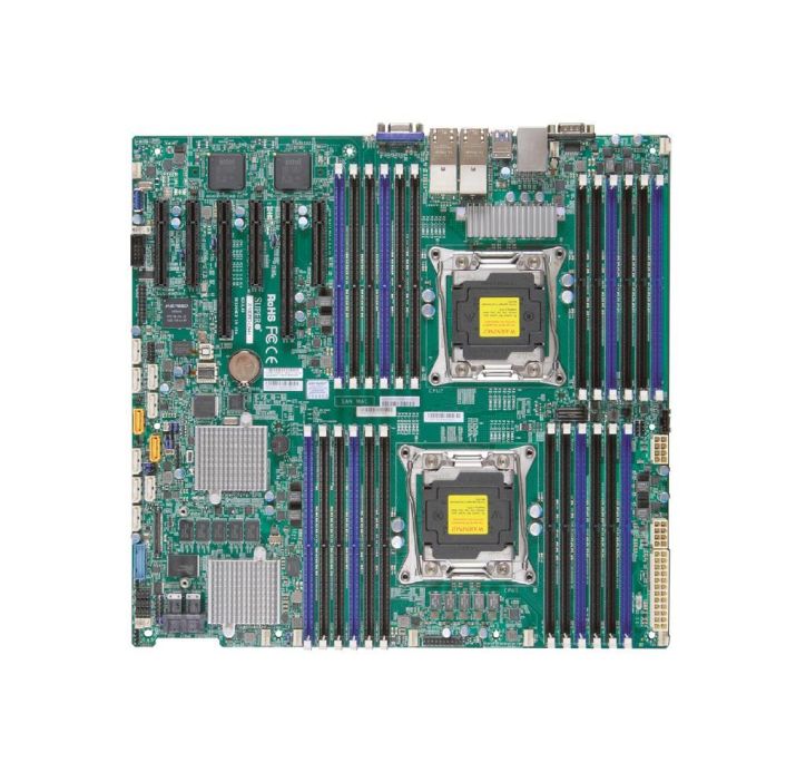 MBD-X10DRI-B SuperMicro X10DRI Socket LGA 2011 Intel C612 Chipset Intel Xeon E2-2600 v3/v4 Processors Support DDR4 16x DIMM 10x SATA3 6.0Gb/s E-ATX Server Motherboard (Refurbished)