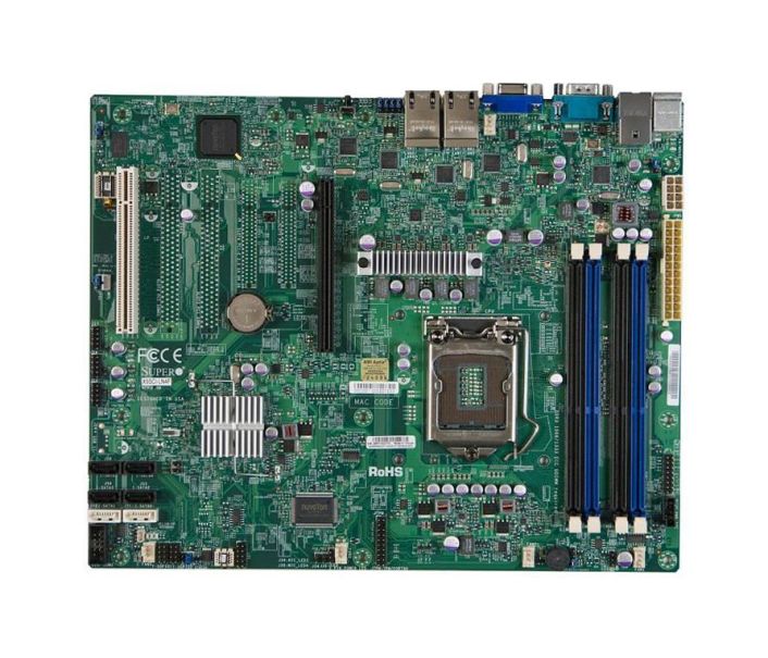 X9SCI-LN4F SuperMicro Single Socket LGA 1151 Intel C204 Chipset Xeon E3-1200/E3-1200 v2 Series 2nd & 3rd Generation Core i3 / Pentium/ Celeron Processors Support DDR3 4x DIMM 4x SATA 3.0Gb/s ATX Server Motherboard (Refurbished)