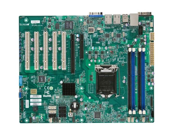 X10SLA-F SuperMicro Socket LGA 1150 Intel C222 Chipset Intel Xeon E3-1200 v3/v4 4th Generation Core i3/ Pentium / Celeron Processors Support DDR3 4x DIMM 2x SATA 6.0Gb/s ATX Server Motherboard (Refurbished)