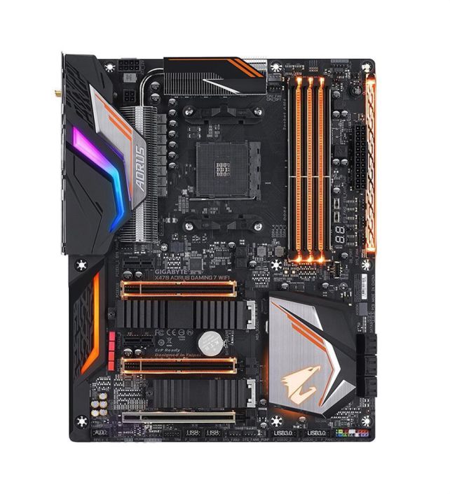 X470 AORUS GAMING 7 WIFI (rev. 1.0) Gigabyte Socket AM4 AMD X470 Chipset AMD Ryzen Processors Support DDR4 4x DIMM 6x SATA 6.0Gb/s ATX Motherboard (Refurbished)