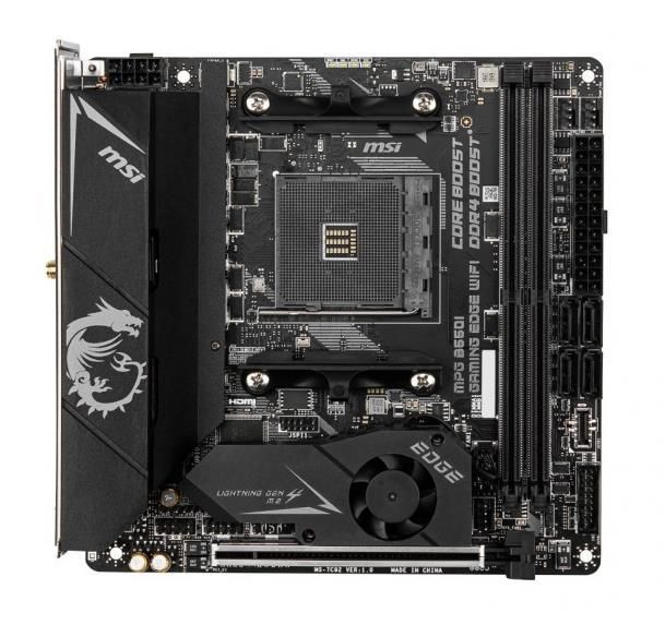 MPG B550I GAMING EDGE WIFI MSI Socket AM4 AMD B550 Chipset AMD Ryzen Series Processors Support DDR4 2x DIMM 4x SATA3 6.0Gb/s Mini-ITX Motherboard (Refurbished)