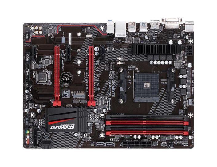 GA-AB350-Gaming(rev.1.0) Gigabyte Socket AM4 AMD B350 Chipset AMD Ryzen / AMD 7th Generation A-series/ Athlon Processors Support DDR4 4x DIMM 6x SATA 6.0Gb/s ATX Motherboard (Refurbished) GA-AB350-Gaming (rev. 1.0)