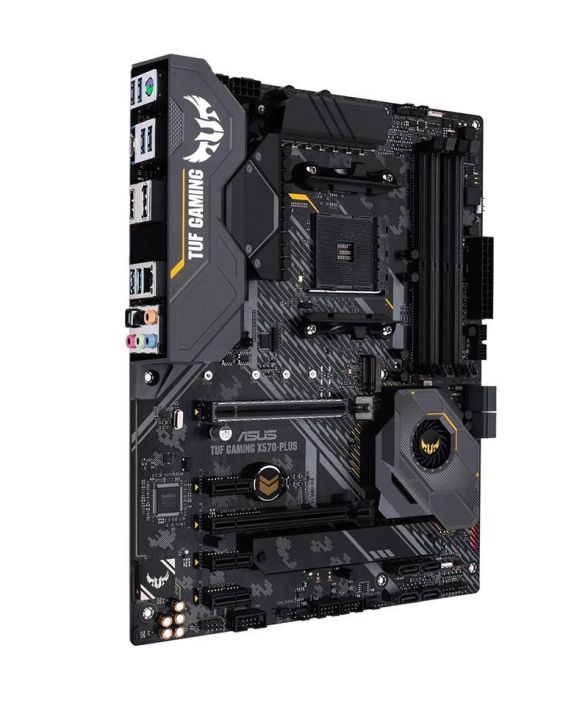 90MB1180-M0EAY0 ASUS TUF GAMING X570-PLUS Socket AM4 AMD B550 Chipset AMD Ryzen 5000 Series/ 5000 G-Series/ 4000 G-Series/ 3000 Series/ 3000 G-Series/ 2000 Series/ 2000 G-Series Processors Support DDR4 2x DIMM 8x SATA 6.0Gb/s ATX Motherboard (Refurbished)