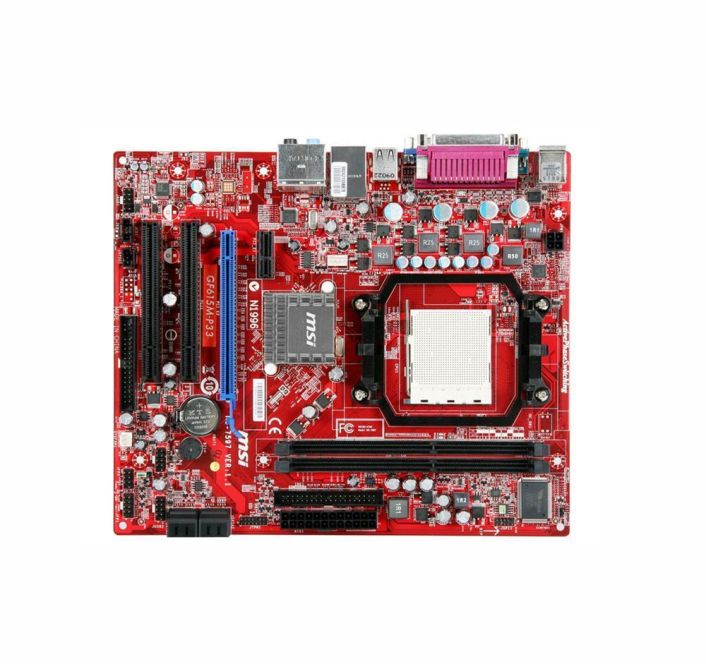 GF615M-P33-A1 MSI Socket AM3 Nvidia GeForce 6150 SE/ nForce 430 Chipset AMD Phenom II X4/ Phenom II X3/ Phenom II X2 Processors Support DDR3 2x DIMM 4x SATA2 3.0Gb/s Micro-ATX Motherboard (Refurbished)