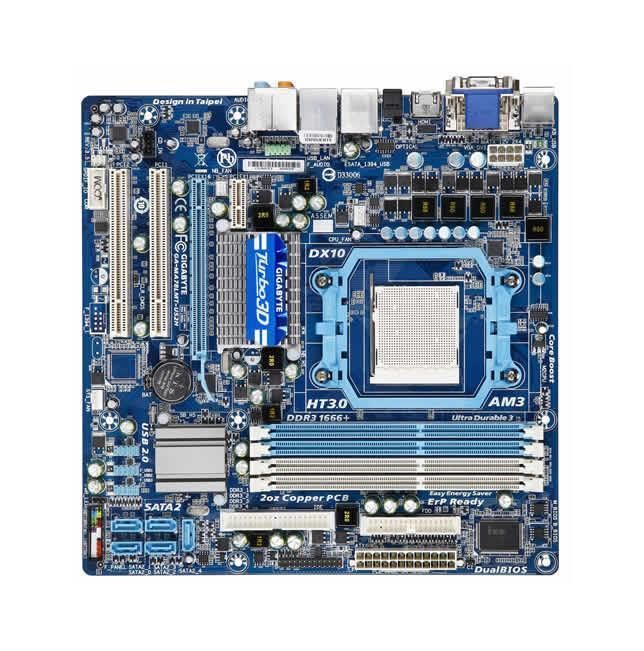 GA-MA78LMT-US2H(rev.3.4) Gigabyte Socket AM3 AMD 760G + SB710 Chipset AMD Phenom TM II/ AMD Athlon II Processors Support DDR3 4x DIMM 5x SATA 3.0Gb/s Micro-ATX Motherboard (Refurbished) GA-MA78LMT-US2H (rev. 3.4)